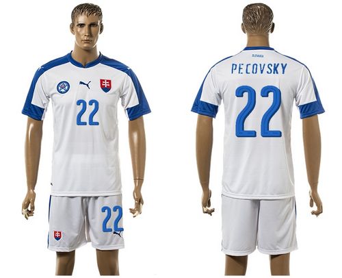 Slovakia #22 Pecovsky Home Soccer Country Jersey - Click Image to Close